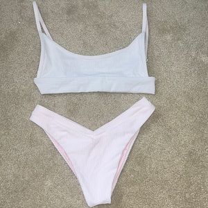 Frankie’s bubble gum pink swim suit